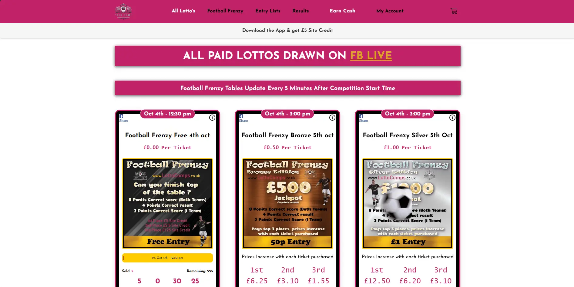 Competiton Web Design - Custom Games - Shop Integration